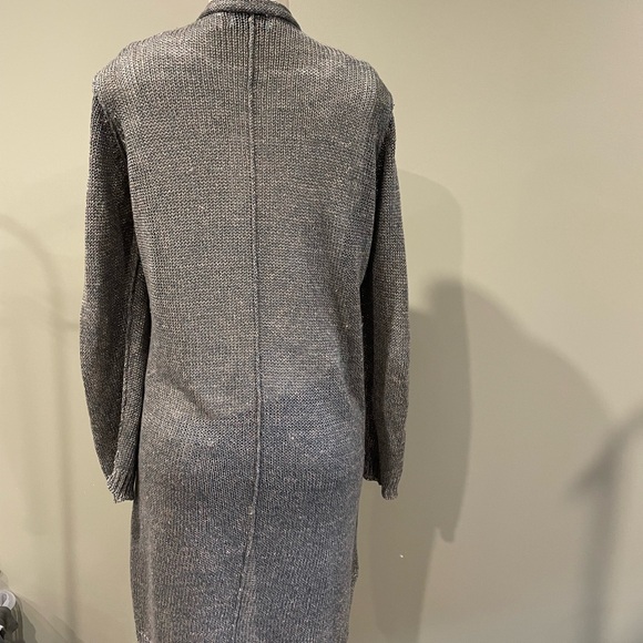 525 America / knit cardigan medium green and rose colour - Picture 7 of 7